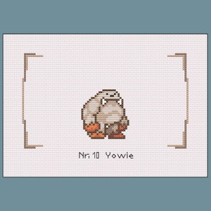 Monster Sanctuary - #10 Yowie - Cross Stitch Pattern, PDF, Instant Download