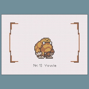 Monster Sanctuary - #10 Yowie (light shifted) - Cross Stitch Pattern, PDF, Instant Download