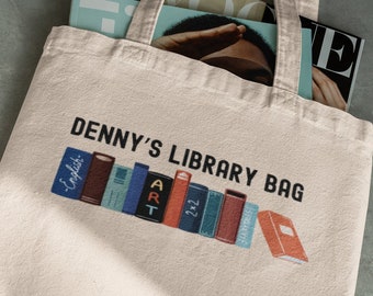 Kids Cool Personalized Library Tote Homeschool Gift Idea Canvas Tote Children birthday reading nerdy geek baby science personalized awesome