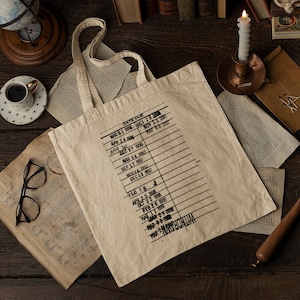 Sac fourre-tout pour carte de date d'échéance pour bibliothèque, cadeau rat de bibliothèque, cadeau d'amour de lire, sacs de professeur, joli sac de livre de bibliothécaire, liseuse, amateurs de livres, vintage