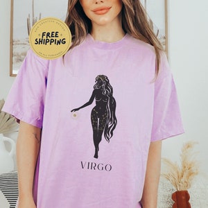 Camiseta del zodiaco de Virgo - Camiseta de astrología - Regalo de cumpleaños de Virgo del zodiaco - Regalo de cumpleaños de Virgo - Camiseta unisex de Virgo - Constelación de Virgo