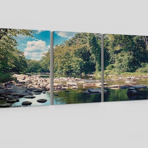 Quiet Summer River - Kent, CT, Canvas Print Forest River Wall Art, Housatonic River Connecticut - Home Decor, Wall Decor Art Photography