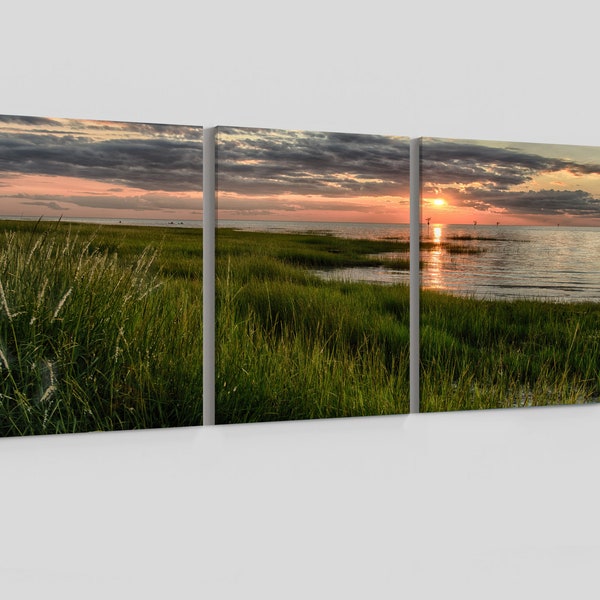 Sunset Rock Harbor, Orleans, MA.  Fine Art Photography Canvas or Paper Print.  Cape Cod Sunset.