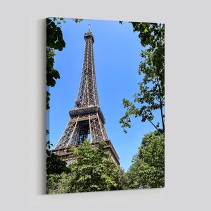 Eiffel Tower Through the Trees - Tour Eiffel Paris, France Photo Print on Canvas or Paper