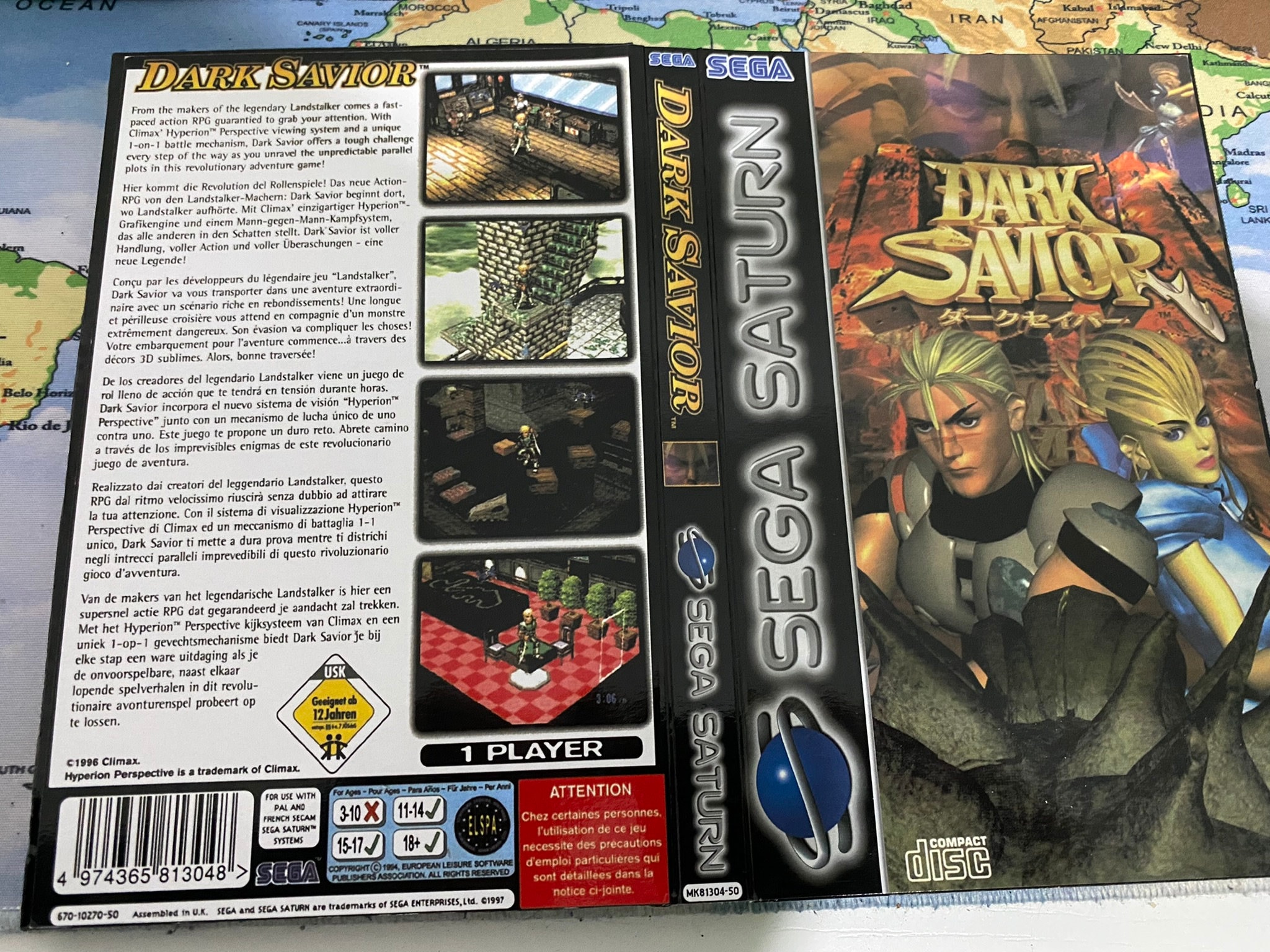 Dark Savior - Versión PAL - SEGA SATURN - el CD interior