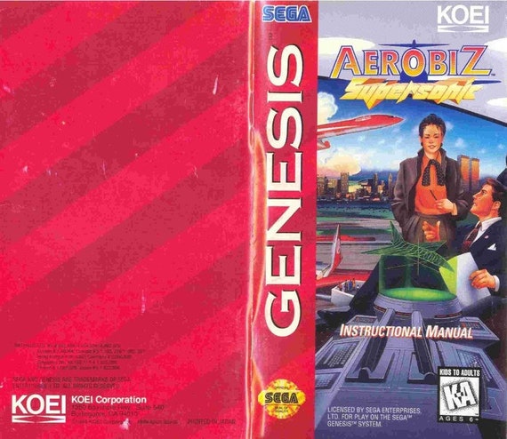 Aerobiz Supersonic - USA Version - SEGA Mega Drive GENESIS Aerobiz Supersonic - USA Version - SEGA Mega Drive GENESIS