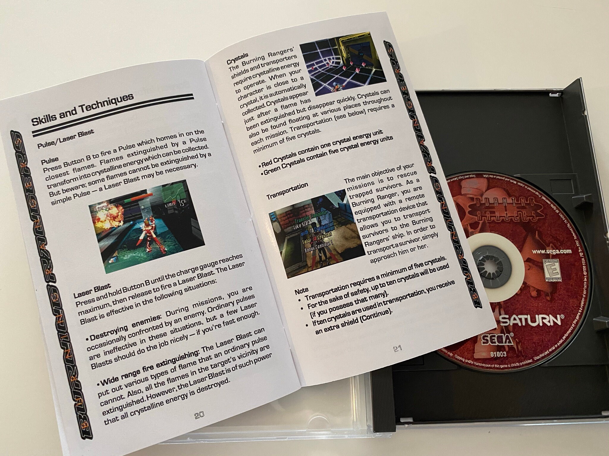 Burning Rangers - USA Version - SEGA SATURN - the Cd Inside