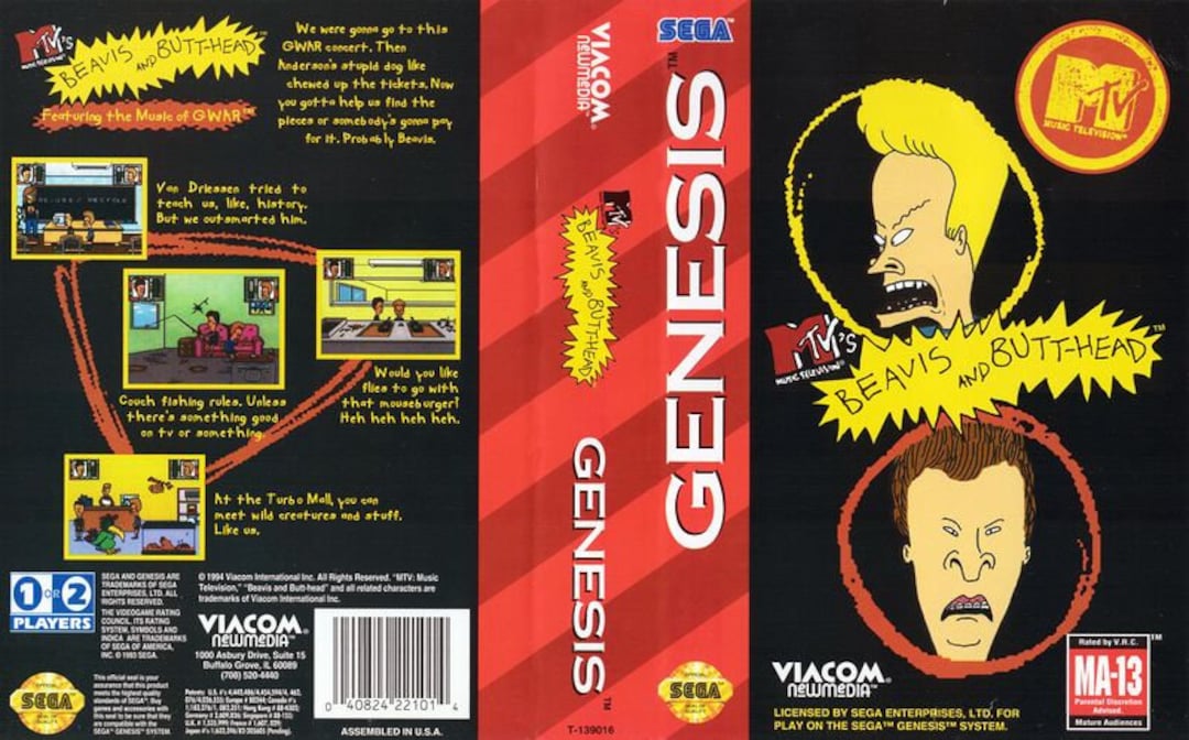Beavis and Butt-head - USA Version - SEGA Mega Drive GENESIS
