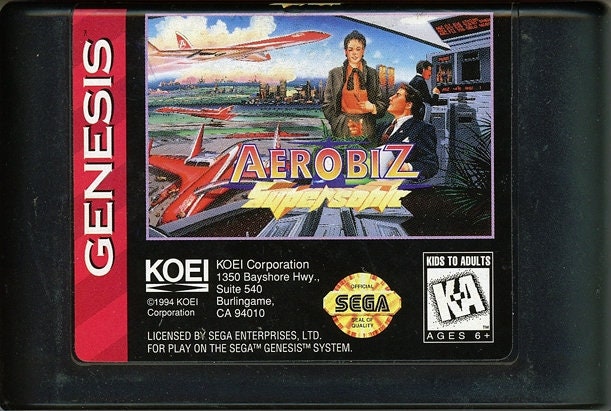Aerobiz Supersonic - USA Version - SEGA Mega Drive GENESIS Aerobiz Supersonic - USA Version - SEGA Mega Drive GENESIS