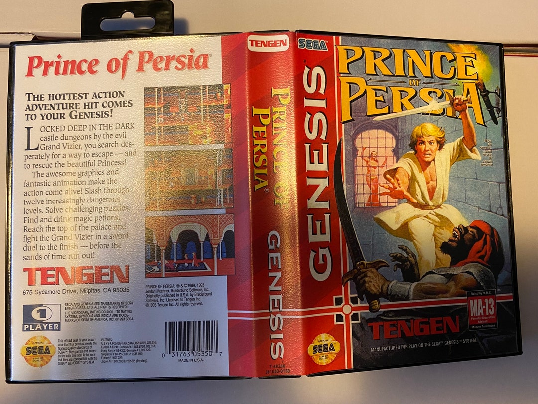 Prince of Persia USA Version SEGA Mega Drive GENESIS Etsy