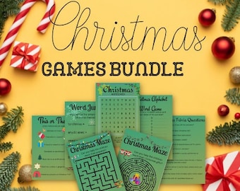 Christmas Themed Games Bundle | Kids games | Printable games | Christmas games | Family games | Classroom games | Games for school