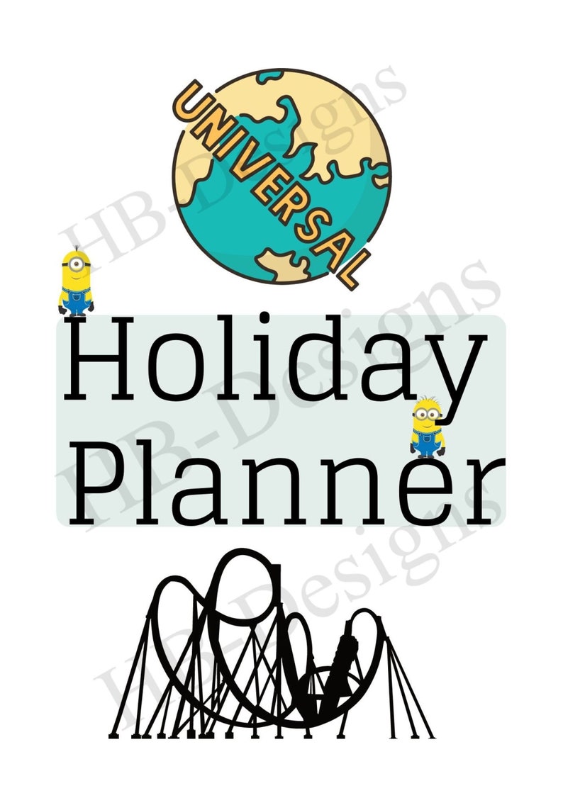 14 Day Universal Orlando Holiday Planner / Organiser / A5 Wire bound / Universal Studios / Florida / Travel Planner / Organiser / Holiday image 2