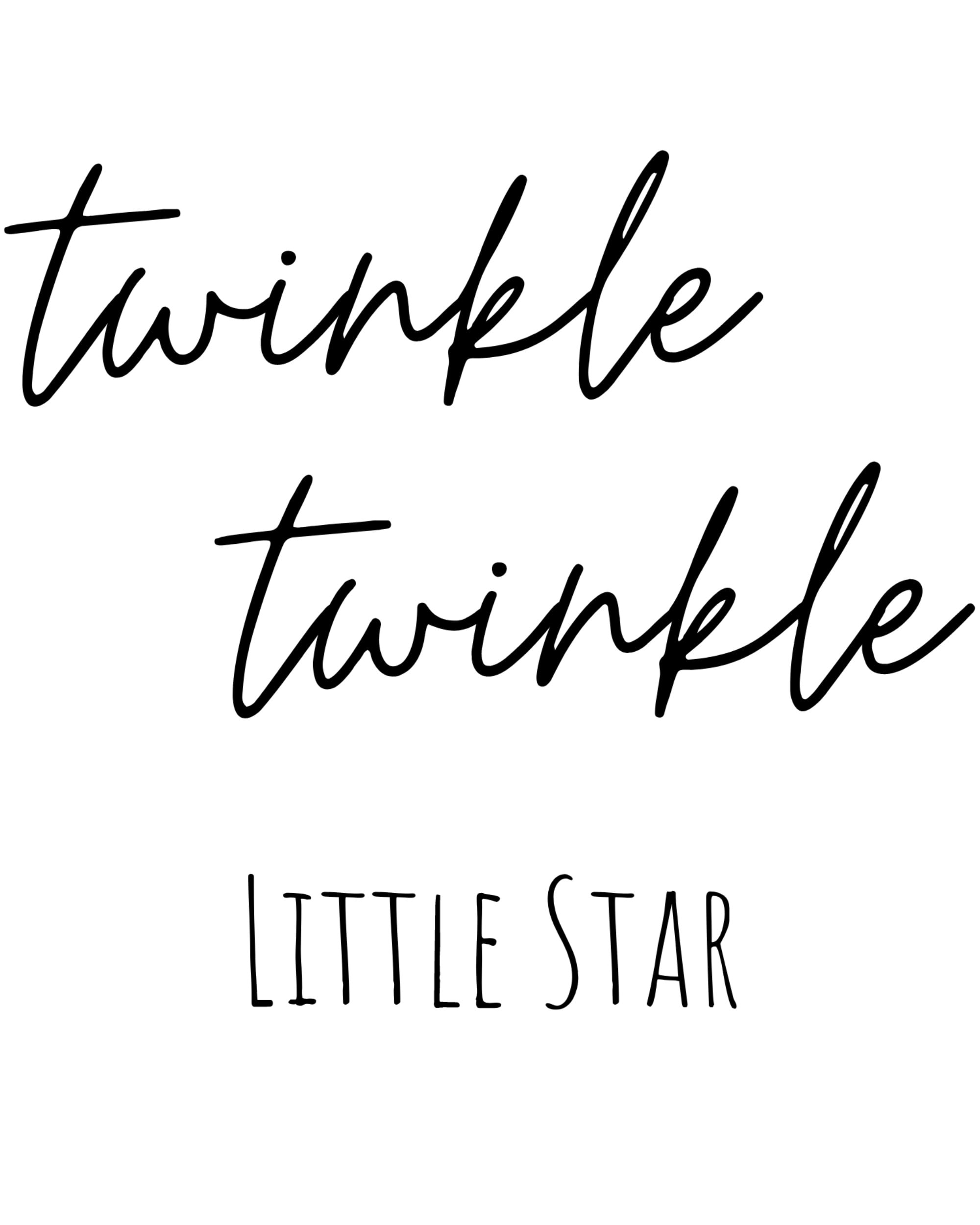 Twinkle Twinkle Little Star Nursery Printable Wall Art, Digital Prints ...