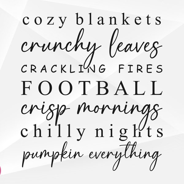 Cozy Blankets Crunchy Leaves SVG, Fall Svg, Fall List Svg, Fall Bucket List Svg, Cozy Blankets Crunchy Leaves Cut Files, Cricut, Png, Svg