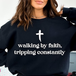 Marcher par la foi, trébucher constamment SVG, Christian Svg, Foi Svg, Marcher par la foi, trébucher constamment Fichiers de découpe, Cricut, Png, Svg