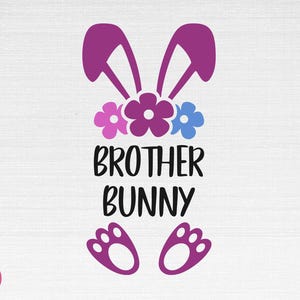 Brother Bunny SVG, Bunny SVG, Pâques SVG, Printemps SVG, Brother Bunny Cut Files, Cricut, Png, Svg