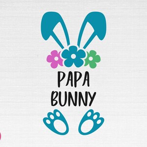 Papa Bunny SVG, Bunny SVG, Pâques SVG, Printemps SVG, Papa Bunny Cut Files, Cricut, Png, Svg