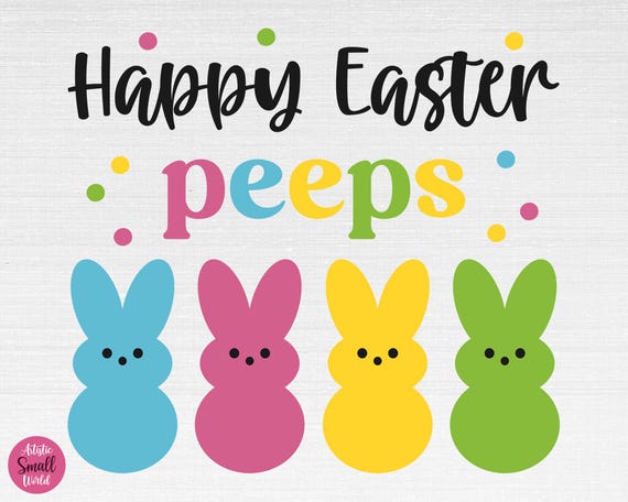 Happy Easter Peeps SVG, Peeps Svg, Easter Svg, Happy Easter Peeps