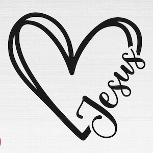 Jesús SVG, Jesús Corazón svg, Jesús es rey svg, Christian svg, fe svg, amor como Jesús svg, Jesús cortar archivos, cricut, png, svg