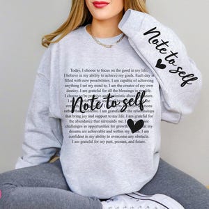 Nota per sé SVG, Svg ispiratore, Svg motivazionale, Salute mentale Svg, Amore per se stessi Svg, Nota per file tagliati da sé, Cricut, Png, Svg