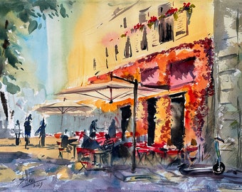 ローマの絵画 イタリア旅行 オリジナルアートワーク マチェラーテ