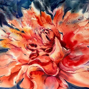 Original Watercolor Painting by Helga Sherr| Home Decor| Painting| Original Flower Watercolor| Flower Painting| Original Watercolor