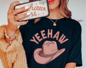 Yeehaw Cowgirl Camiseta, Camiseta gráfica occidental, Camisa vaquera, Camisa occidental, Camisa Nashville, Camisa Rodeo, Camisa Country Girl