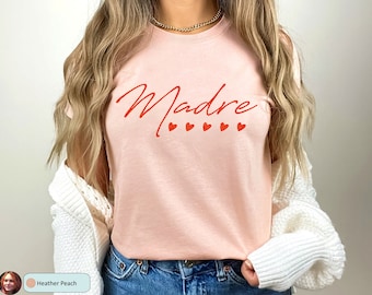 Camiseta Madre, Camiseta Script Madre, Regalo para mamás españolas, Regalo del día de las madres, Mamá hispana, Regalo para mamá, Día de las Madres Reglao,