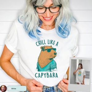 Chill Capybara shirt Design, Cute Animal Gift t-shirt for the Pet Lover.
