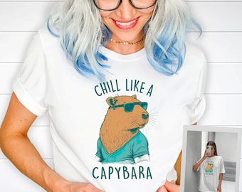 Chill Capybara shirt Design, Cute Animal Gift t-shirt for the Pet Lover.