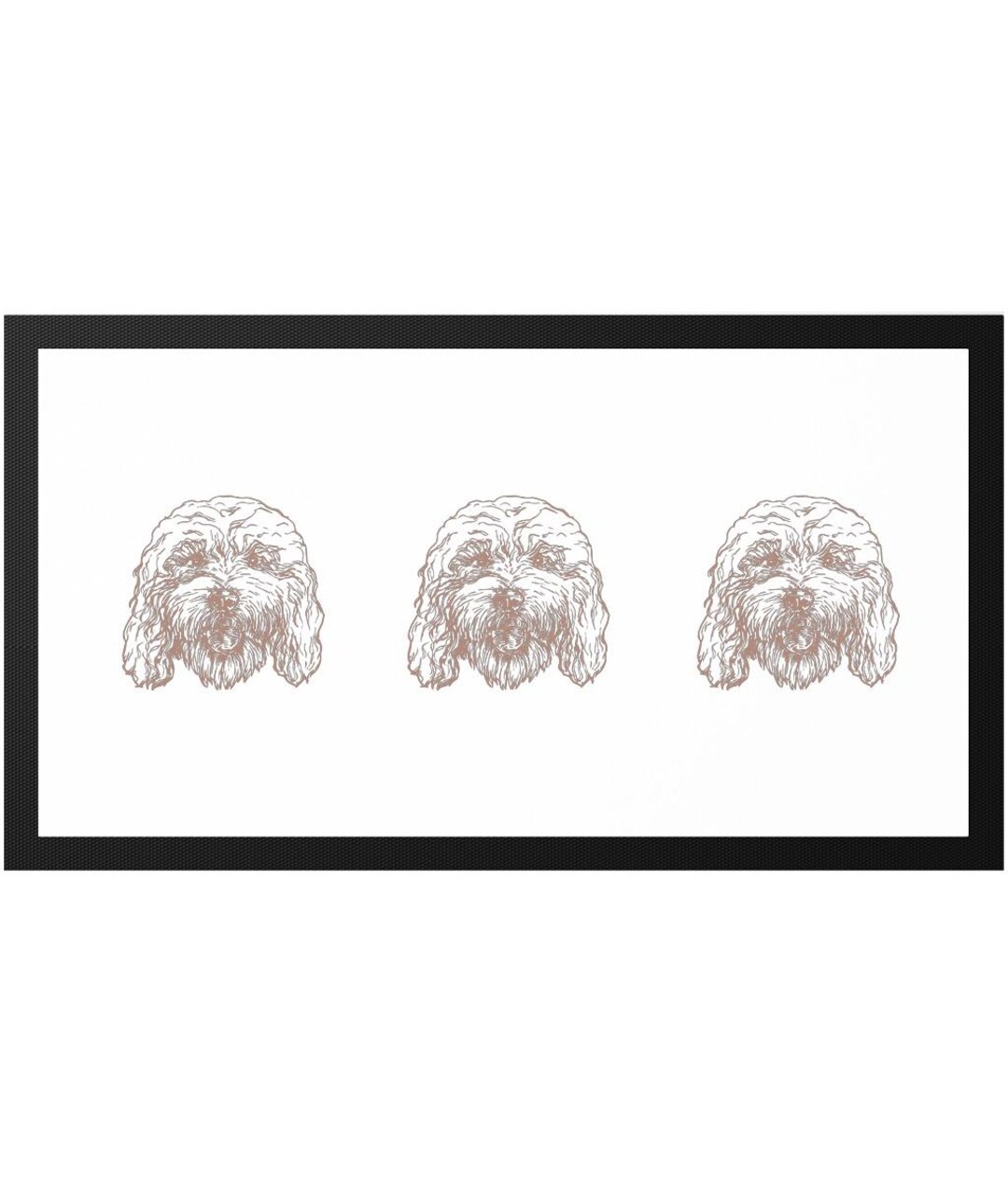 Hand-drawn Cockapoo Pet Bowl Mat – Non-slip Feeding Mat for Dogs ...