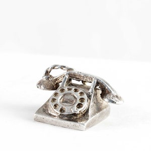 Vintage Telephone Charm, Silver Retro Telephone Charm for Bracelets or Necklaces
