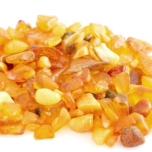 Amber Specimens, Small Genuine Vintage Baltic Amber, Lot of 20g, Lovely Gift Idea, Certificate of Authenticity is Included