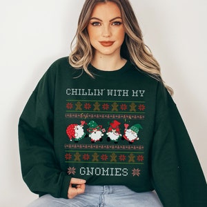 Funny Gnome Ugly Christmas Sweater | Funny Gnome Holiday Sweatshirt | Gnome Lover | Holiday Sweater | Ugly Christmas Party