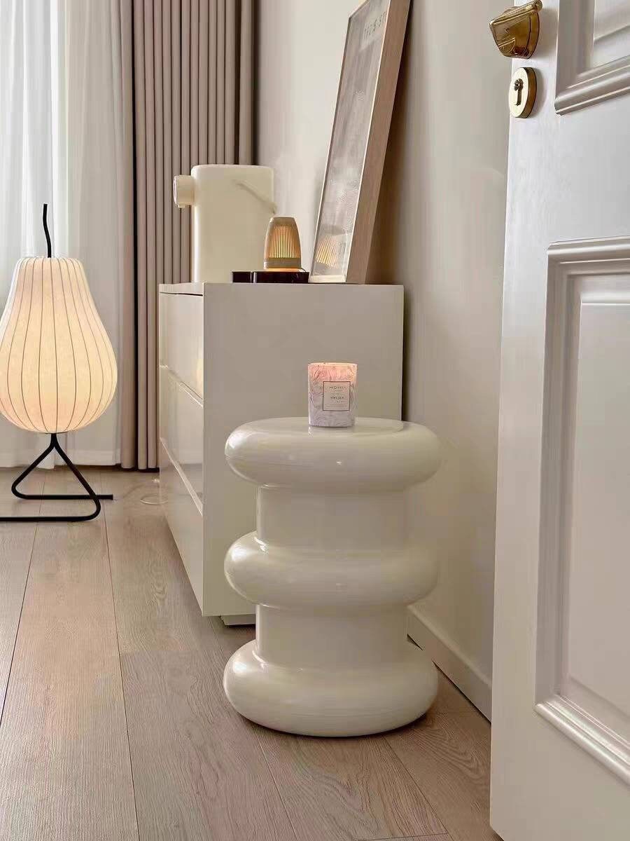 Creamy Side Table Stool Bedside Table End ABS Table Bar Chair Etsy Canada