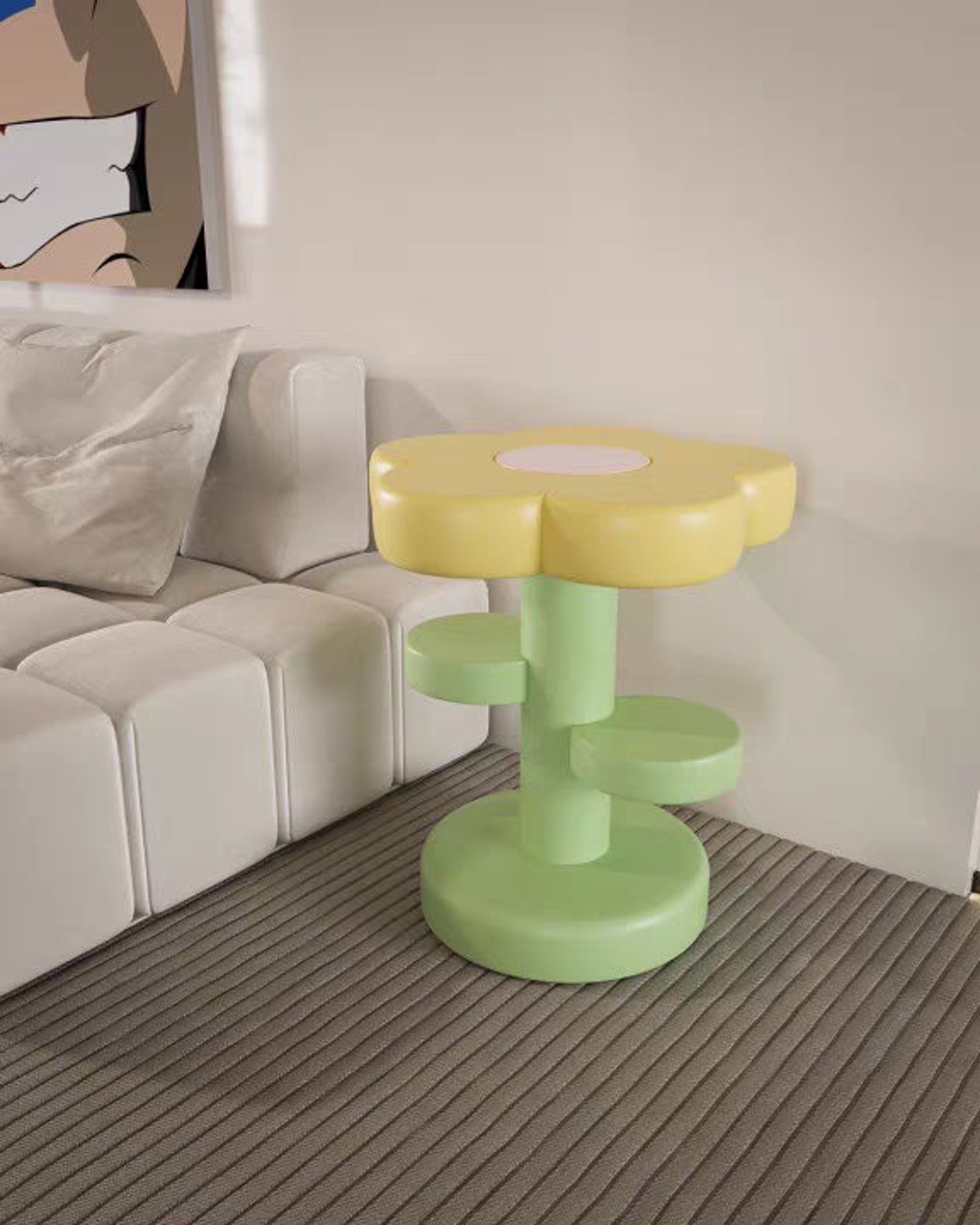 Flower Shaped Side Table Living Room Furniture Decoration Etsy Canada
