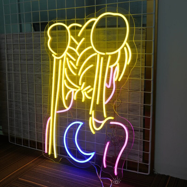 Anime Neon Sign Sail Moon01 Pretty Girl Neon Signs Neon Light Etsy