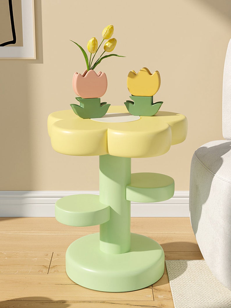 Flower Shaped Side Table Living Room Furniture Decoration Etsy Canada