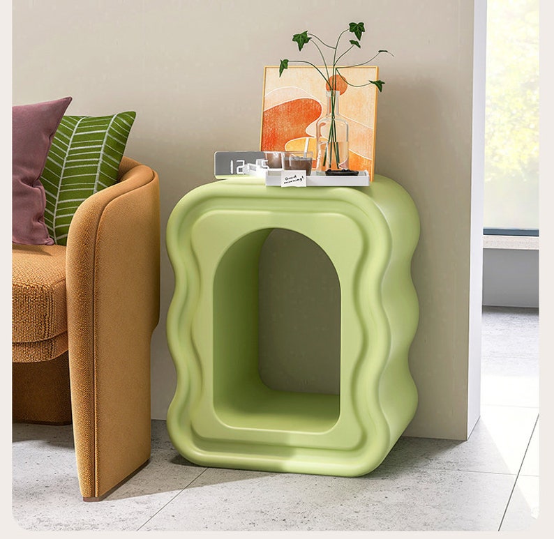 Wave Coffee Table Side Table Living Room Sofa Side Table Home Etsy