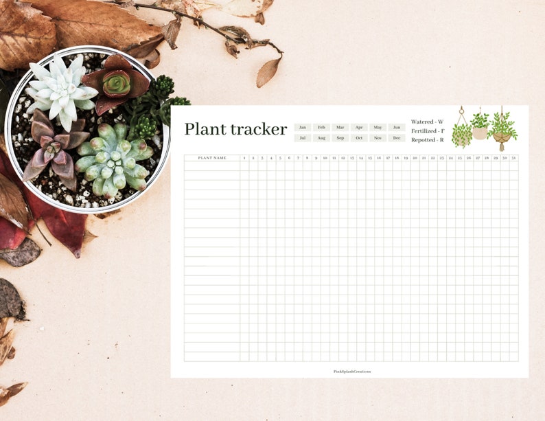 Printable Plant Watering Schedule Chart Plant Fertilizer - Etsy Australia