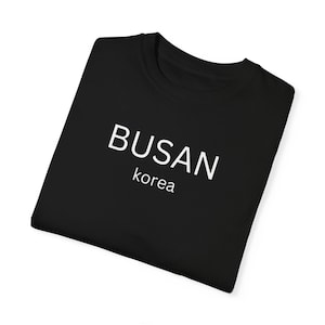 Busan Korea T-Shirt, Gift for KDrama Fans, Korean Culture Tee, Kpop Shirt, Modern Classy Top, Black and White Tee, Korea Travel Gift, Unisex