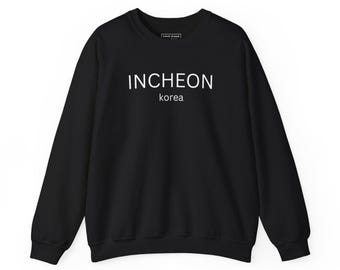 Incheon Korea Sweatshirt Unisex Crewneck Jumper Korean Travel Pullover Korean Heritage Gift Korean Souvenir Korea vacation Kdrama Fan Gift
