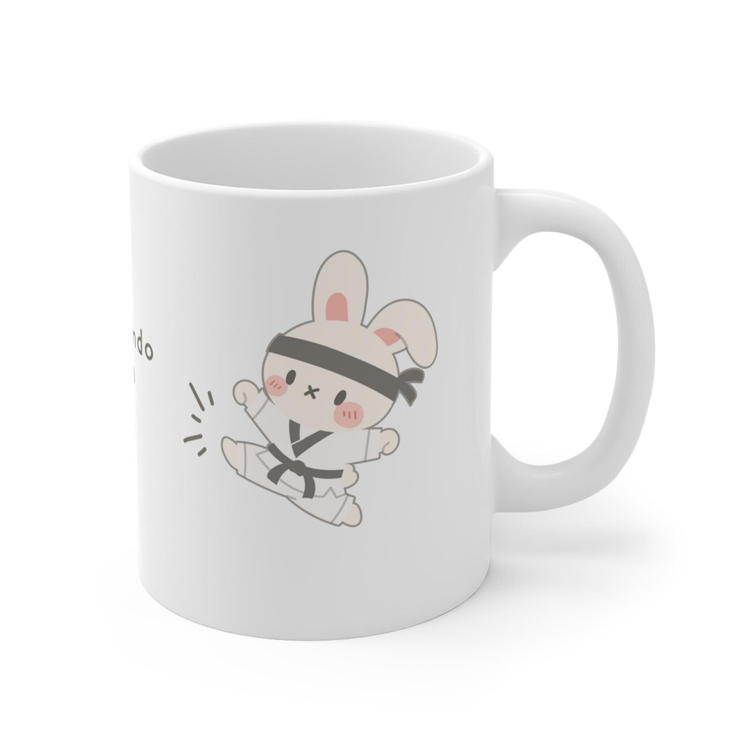 Taekwondo Mom Mug, Cute Rabbit Design, Korean Martial Arts - Etsy