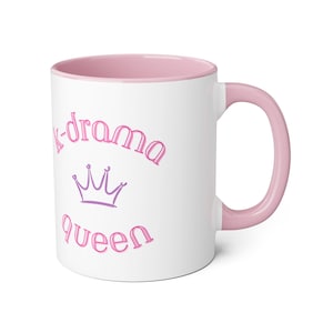 K-Drama Queen mug for the K-Drama enthusiast, K-pop, K-Drama, I love K-Drama, Pink mug, 11oz