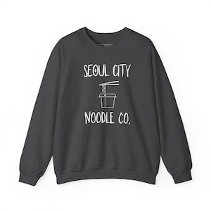Seoul City Noodle Co. Crewneck Sweatshirt Korean fan shirt Kpop lover K-Drama gift for friend foodie gift for birthday christmas present