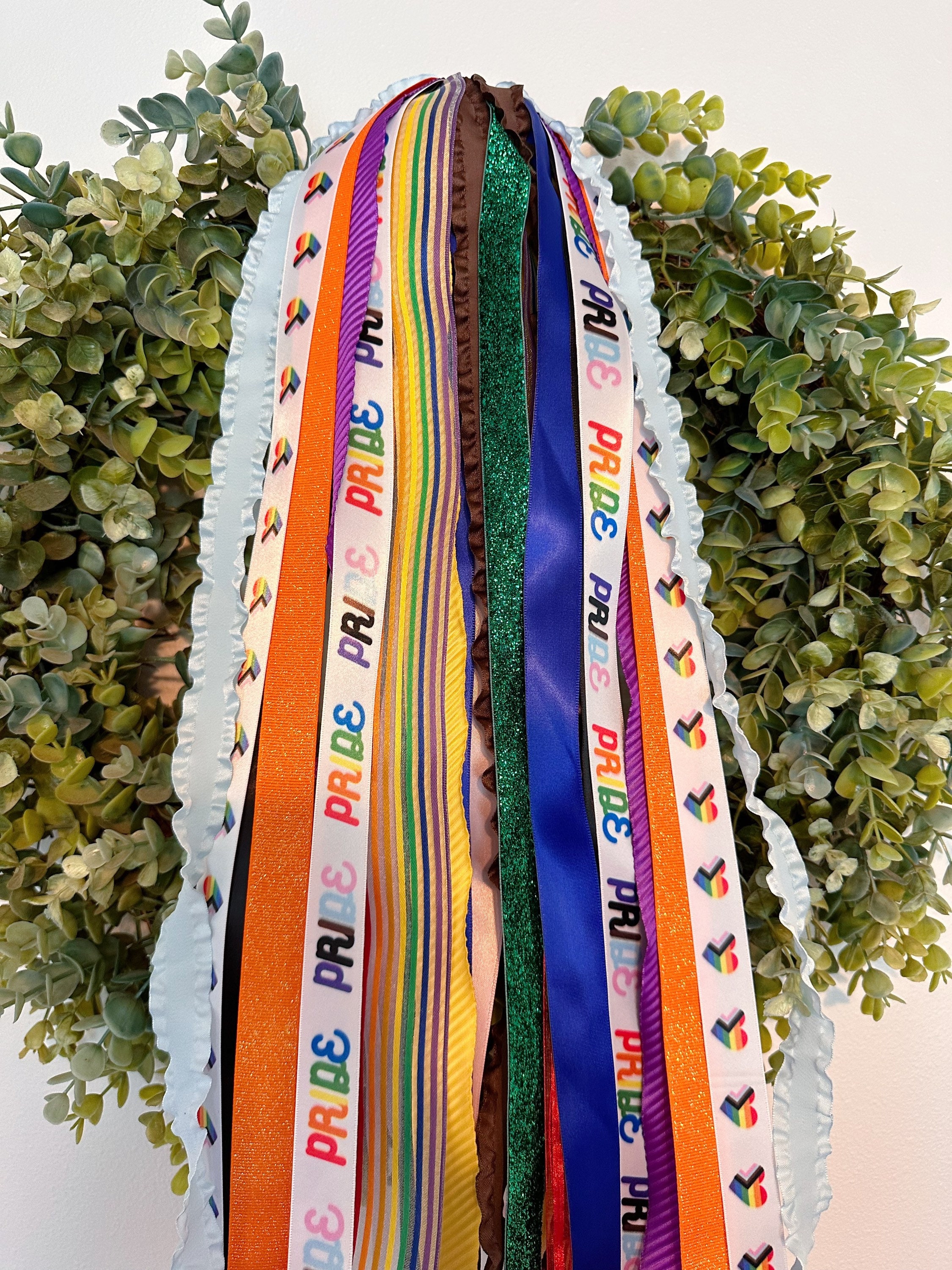 Wired Rainbow Ribbon for Crafts – 2 1/2” x 10 Yards, Summer, Pride, LGBTQ  Support, Gay Pride, Wreath, DIY, Spring, Easter Basket