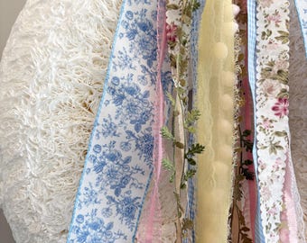 Paquete de primavera Bridgerton Bloom, juego de cintas para corona, decoración de primavera, decoración de verano, decoración elegante, corona con filtro de café, decoración del hogar