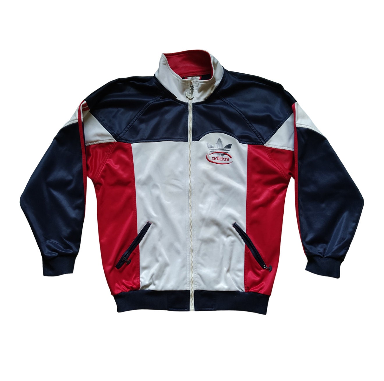 トップス 80s-90s adidas track jacket Adidas Jacket Vintage Retro Tracksuit Top Track Trefoil XS