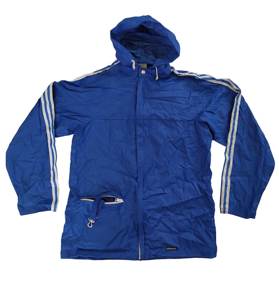Adidas Originals Vintage 80s Ventex Rain Hooded Jacket, Blue White