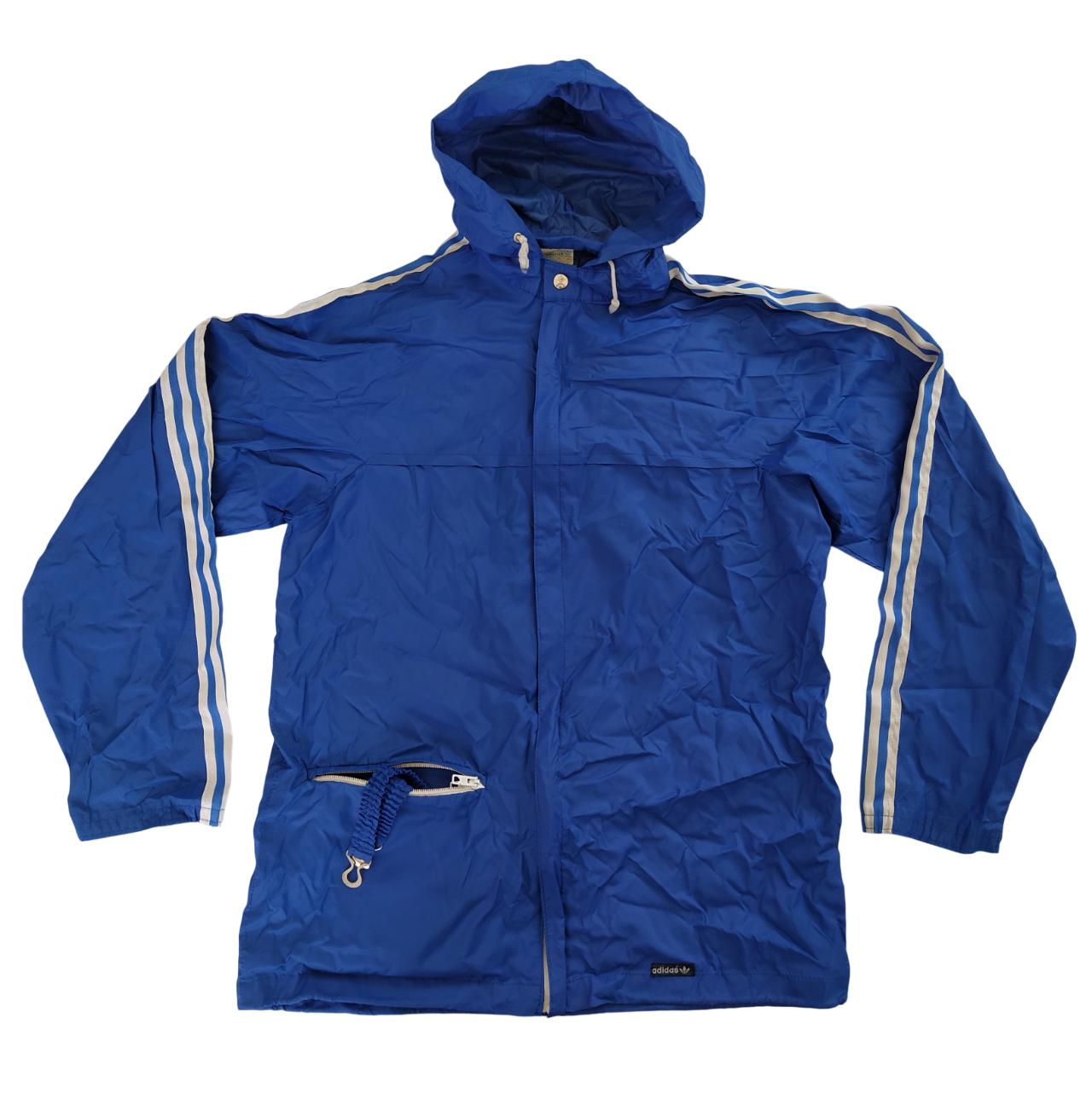 Adidas Originals Vintage 80s Ventex Rain Hooded Jacket, Blue White